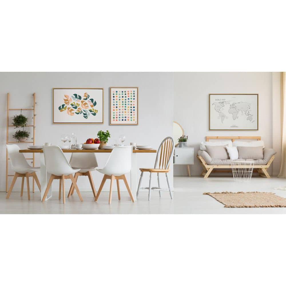 Meditation 3 Colorful Polka Dot Framed Canvas Art, 18x24
