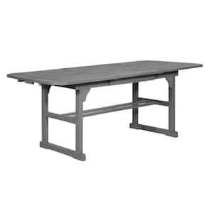 Boardwalk Grey Wash Acacia Wood Extendable Outdoor Dining Table