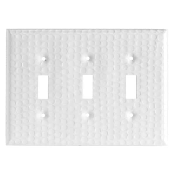 White 3-Gang Toggle Wall Plate (1-Pack)