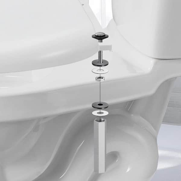 Universal Toilet Seat Bolts Kit, 2PCS Heavy Duty Stainless Steel Toilet Tank Bolts, Replacement Kit with Nuts, Washers