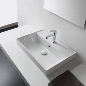 Teorema Drop-in Bathroom Sink in White