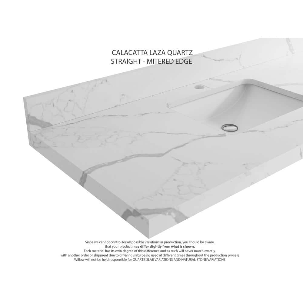 Malibu 42'' Natural Mango Wood Bathroom Vanity with Quartz Top