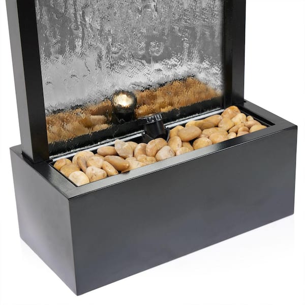 Alpine Corporation 48 in. Tall Indoor/Outdoor Mirror Zen Waterfall