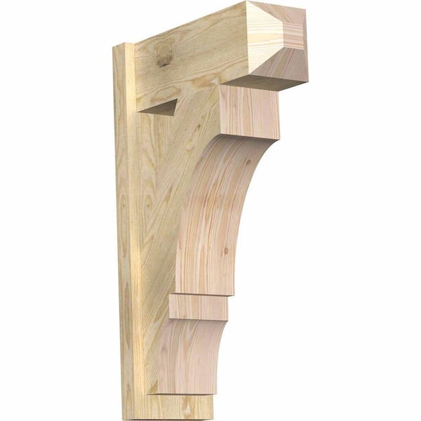 Ekena Millwork 8 in. x 32 in. x 20 in. Balboa Craftsman Rough Sawn Douglas Fir Outlooker