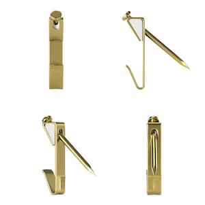 Pack Of 5 Heavy Duty Brass Picture Hooks Wall Fixing Hanging Mirror Frame Hanger 