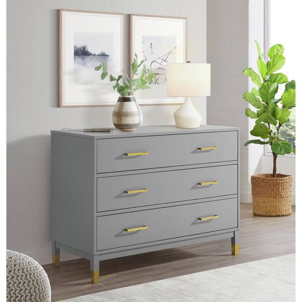 Picket House Furnishings Picket House Furnishings Dani Chest with Power Port in Grey