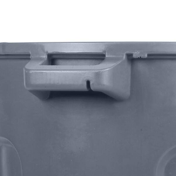 Toter - 44 Gal. Round Trash Can with Lift Handle-Dark Gray Granite