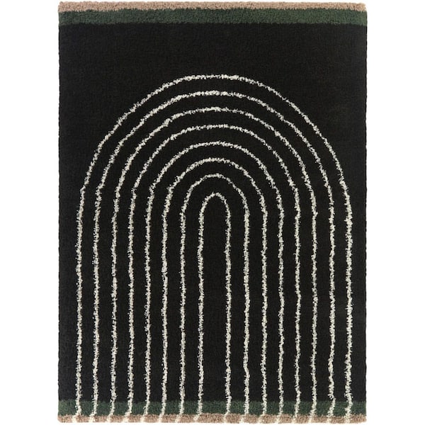 Oaklynn Charcoal 7 ft. 10 in. x 10 ft. Modern Area Rug