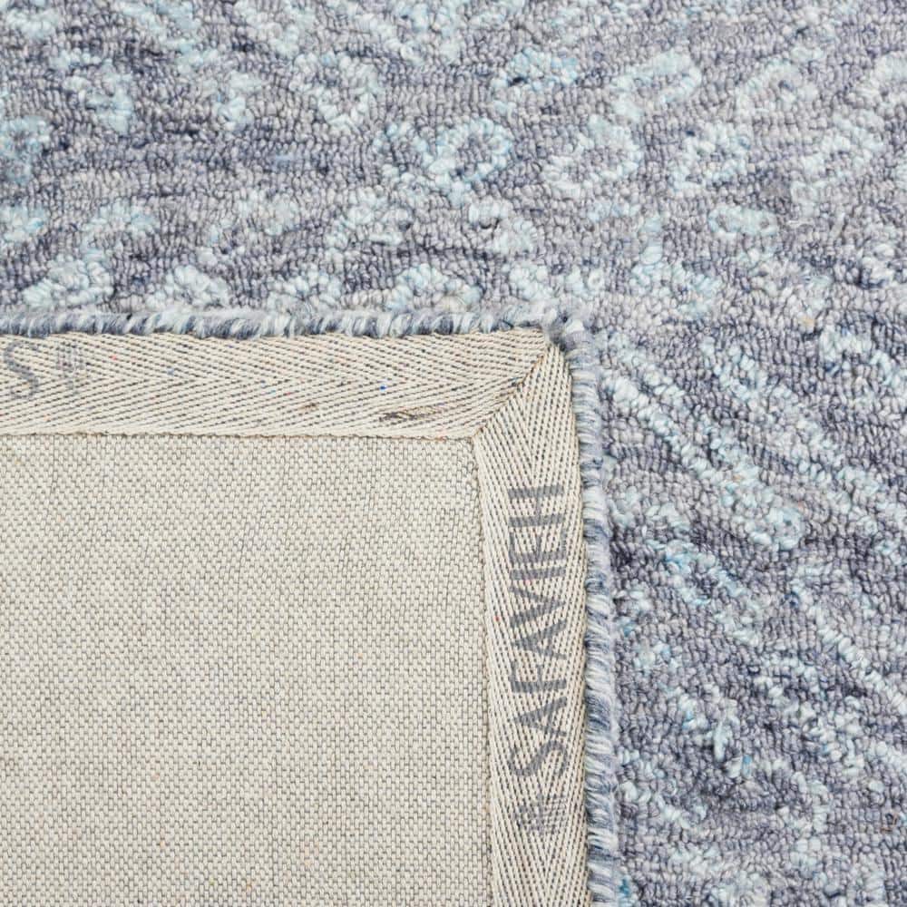 Harmony Blue Abstract 9' x 12' Hand-Tufted Wool & Synthetic Rug