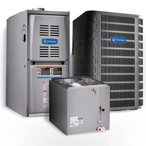 MX 3 Ton 33,000 BTU 16 SEER Upflow Split System A/C and 70,000 BTU 80% AFUE Gas Furnace