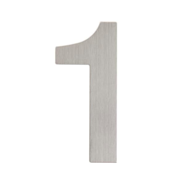 Everbilt 6 in. Silver Stainless Steel Floating House Number 1