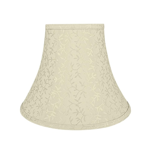 Aspen Creative Corporation 12 in. x 9-1/2 in. Beige with Vine Leaf Design Bell Lamp Shade