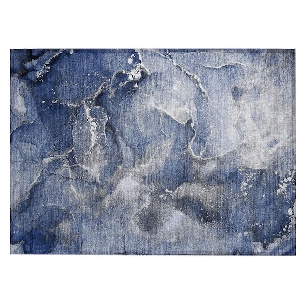 Addison Rugs Chantille ACN518 Navy 1 ft. 8 in. x 2 ft. 6 in. Machine Washable Indoor/Outdoor Geometric Area Rug