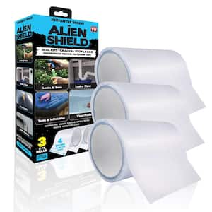 Alien Shield 4 in. x 5 yds. Long Transparent Ultra-Durable Waterproof Indoor and Outdoor Tape (3-Pack)