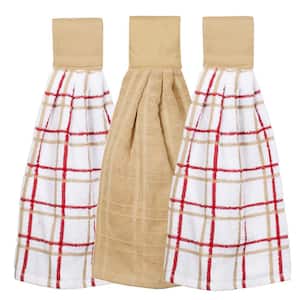 Biscotti 3-Pack Solid and Multi Check Tie Towel Set