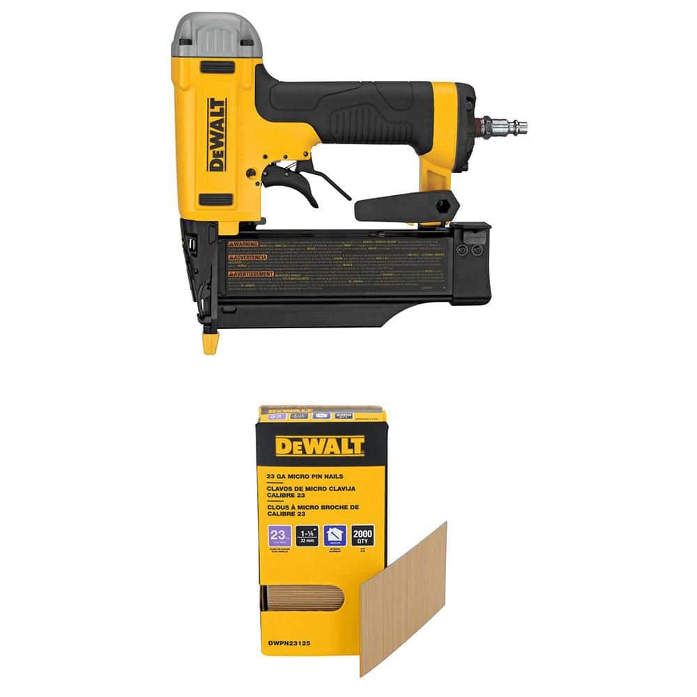 2 in. 23-Gauge Pneumatic Pin Nailer with 1-1/4 in. x 23-Gauge Pin Nails (2000-Pack) price history on PriceWatchPro