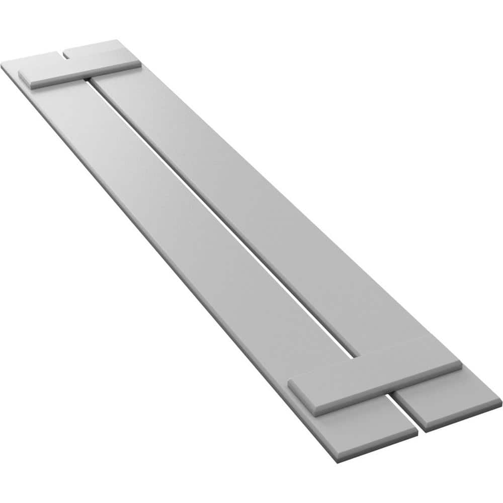 Primed Gray PVC Board and Batten Shutters, 11.25" x 41"