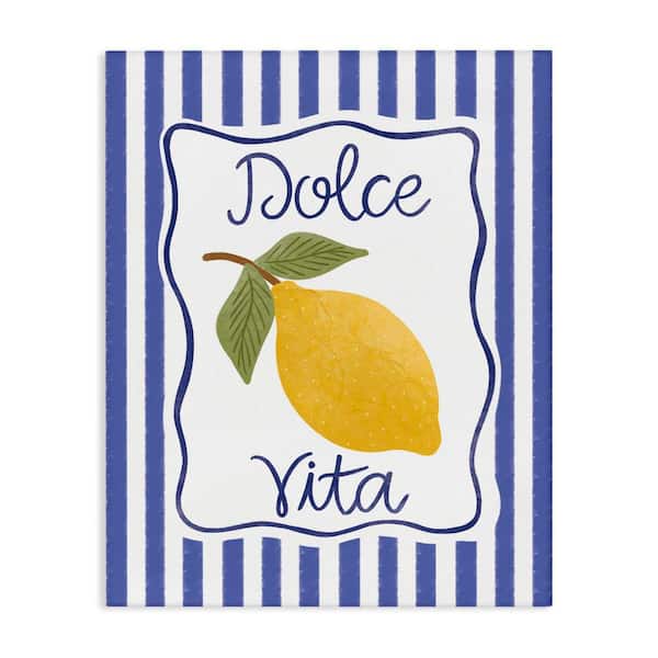 Stupell Industries Dolce Vita with Lemon by Taylor Shannon Designs Unframed Food Graphic Art Print 48 in. x 36 in.