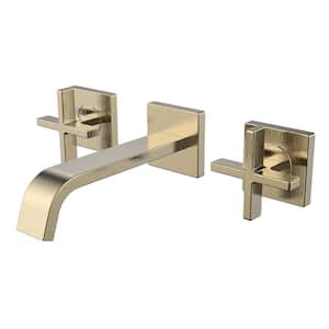 Lura 8 in. Widespread Wall-Mounted 2-Handle Bathroom Faucet in Brushed Bronze