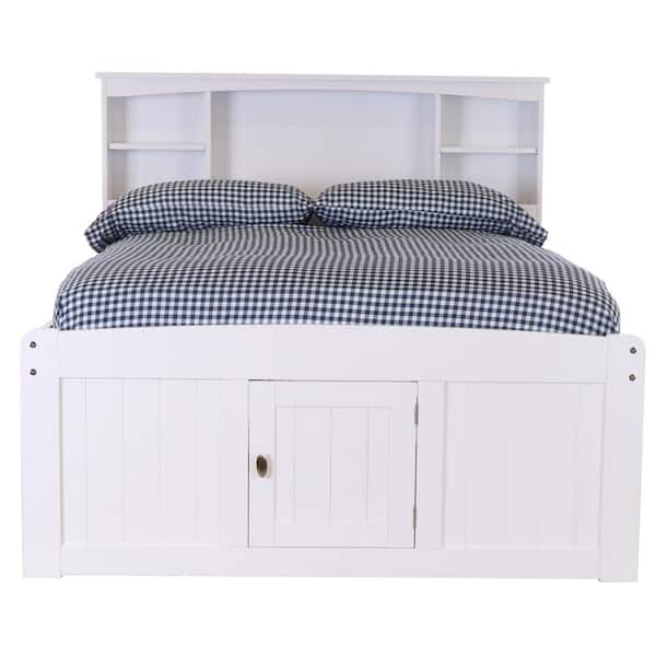 Full Sized Captains Bookcase Bed, Bookcase Captains Bed Queen
