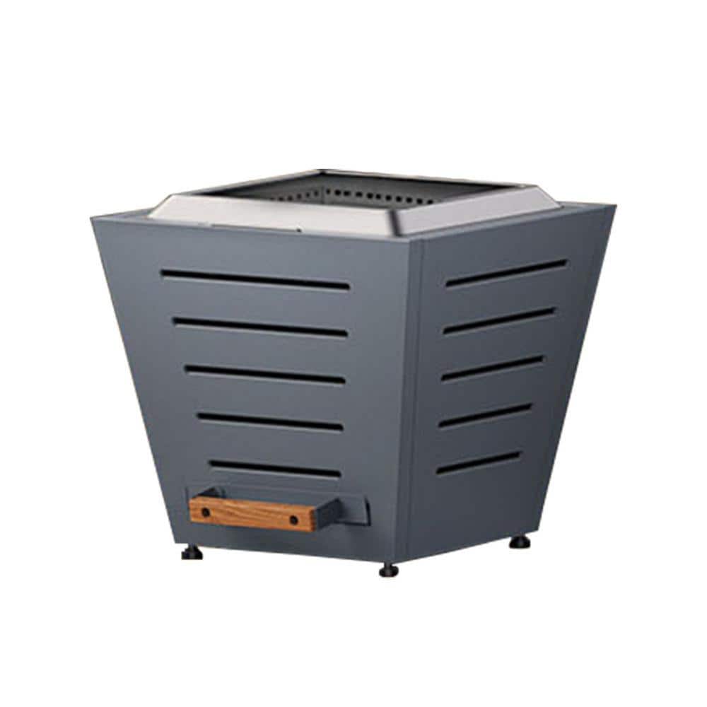 20 in. Blue Stainless Steel Wood Burning Outdoor Smokeless Fire Pit Firepla