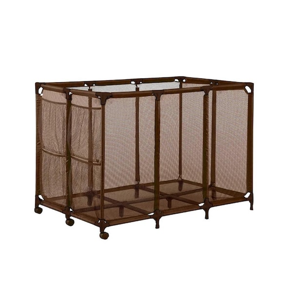 Angel Sar 47.2 in. W x 30.2 in. D x 34 in. H Brown Plastic Outdoor Storage Cabinet with Wheels for Pool
