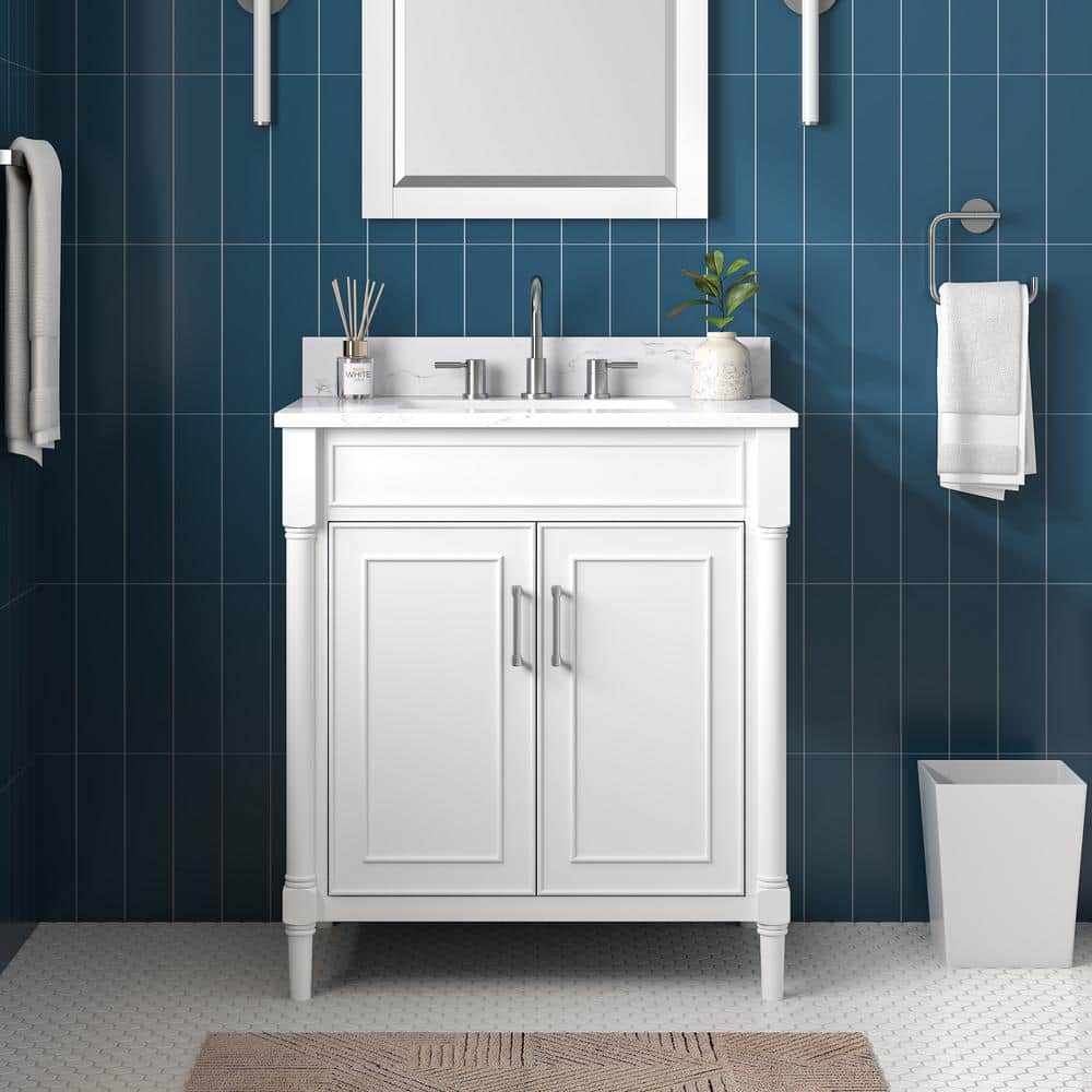 Addison 30'' White Freestanding Single Bathroom Vanity Base