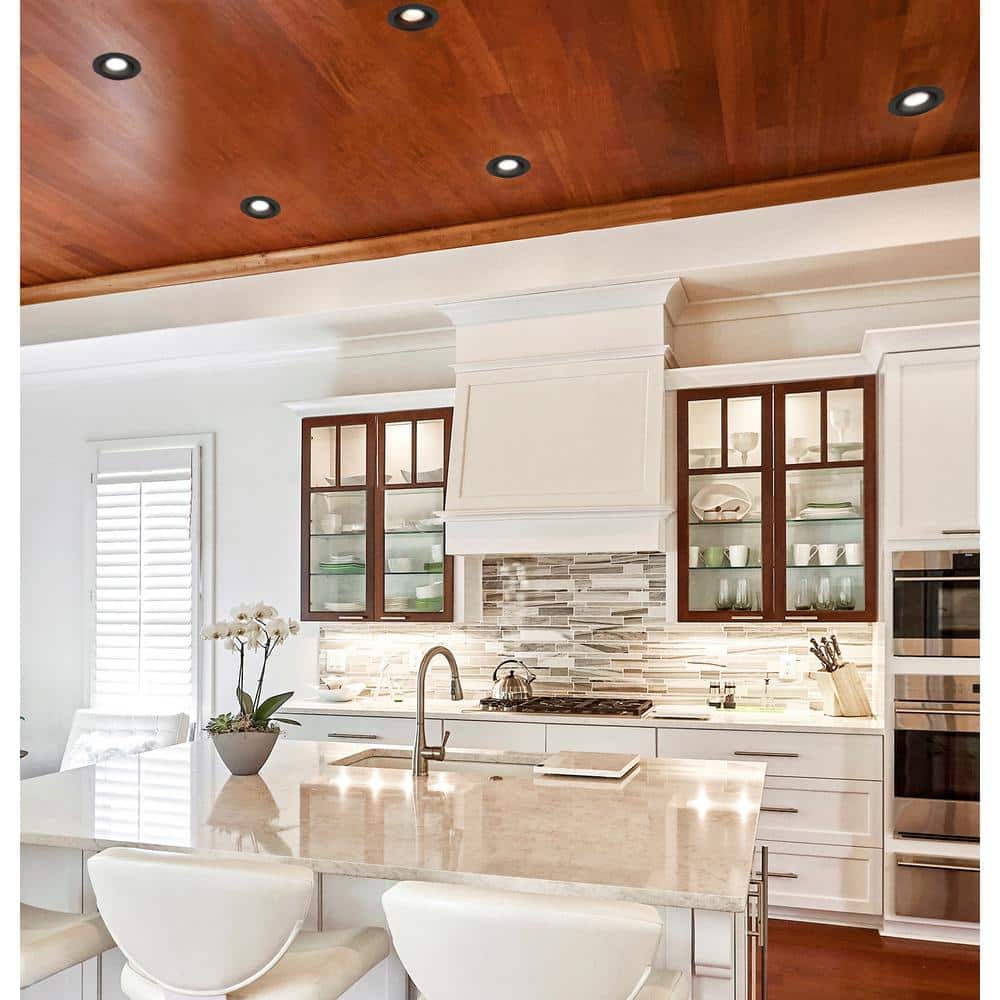 4.81" Matte Black Aluminum LED Recessed Ceiling Downlight