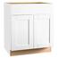 Shaker Assembled 30x34.5x24 in. Base Kitchen Cabinet with Ball-Bearing Drawer Glides in Satin White