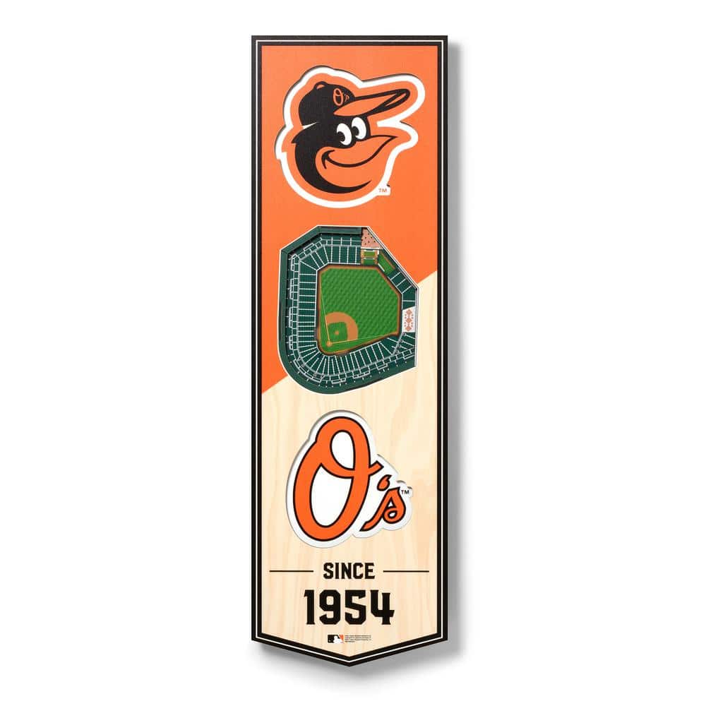 MLB Baltimore Orioles 6x19 Stadium 3D View Banner