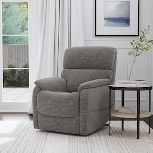 Orville Grey Power Lift Recliner Chair with Remote and Side Storage Pocket