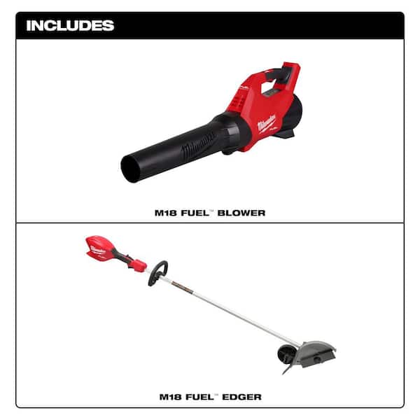 M18 FUEL 18V 8 in. Brushless Cordless Battery Powered Straight Shaft Lawn Edger with M18 FUEL Blower (2-Tool)