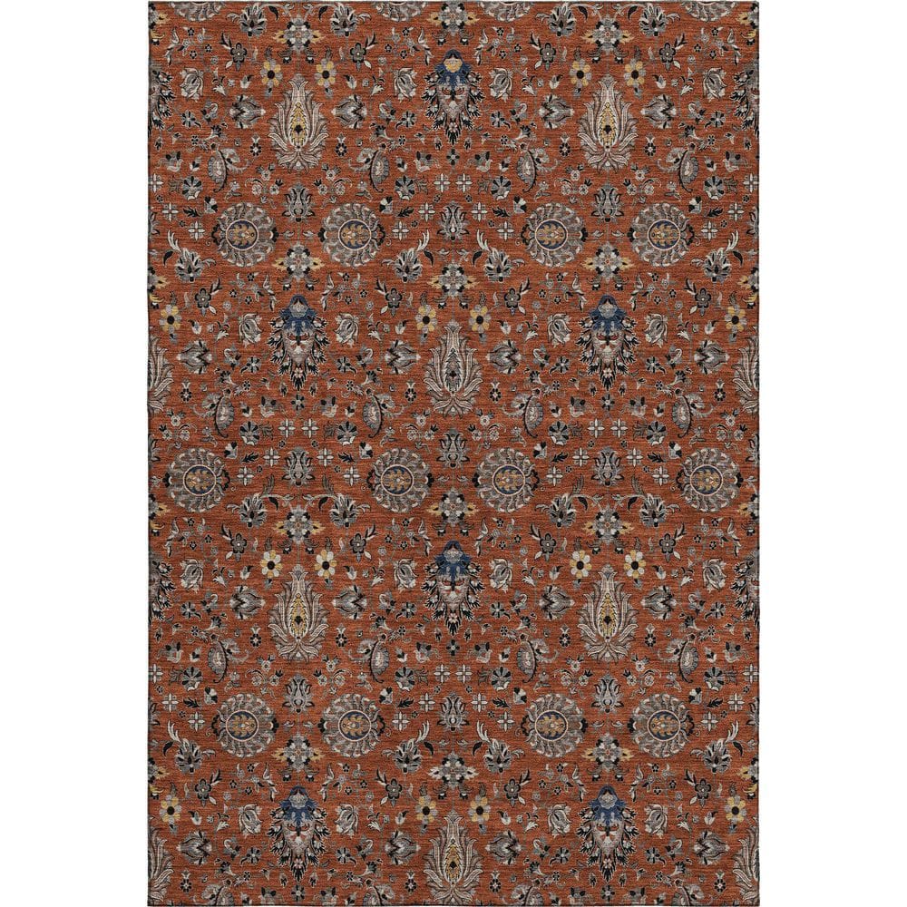 Mayfield Premium Machine Washable Abstract AMF2192 Paprika 10 ft. x 14 ft. Area Rug price history on PriceWatchPro