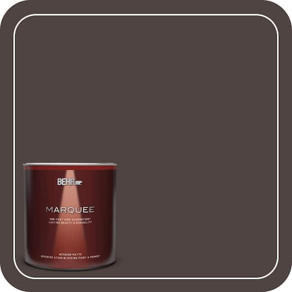 BEHR MARQUEE 1 qt. #790B-7 Bitter Chocolate Matte Interior Paint & Primer