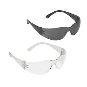 BULLDOG 2-Piece Polycarbonate Wraparound Safety Glasses Set