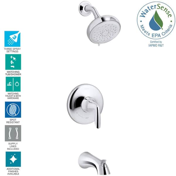 Willamette Single-Handle 3-Spray Tub and Shower Faucet in Polished Chrome (Valve Included) Willamette Single-Handle 3-Spray Tub and Shower Faucet in Polished Chrome (Valve Included)