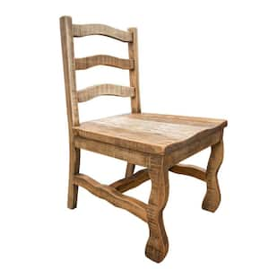 Arched Backrest Dining Chair with Curved Pine Wood (Set of 2)