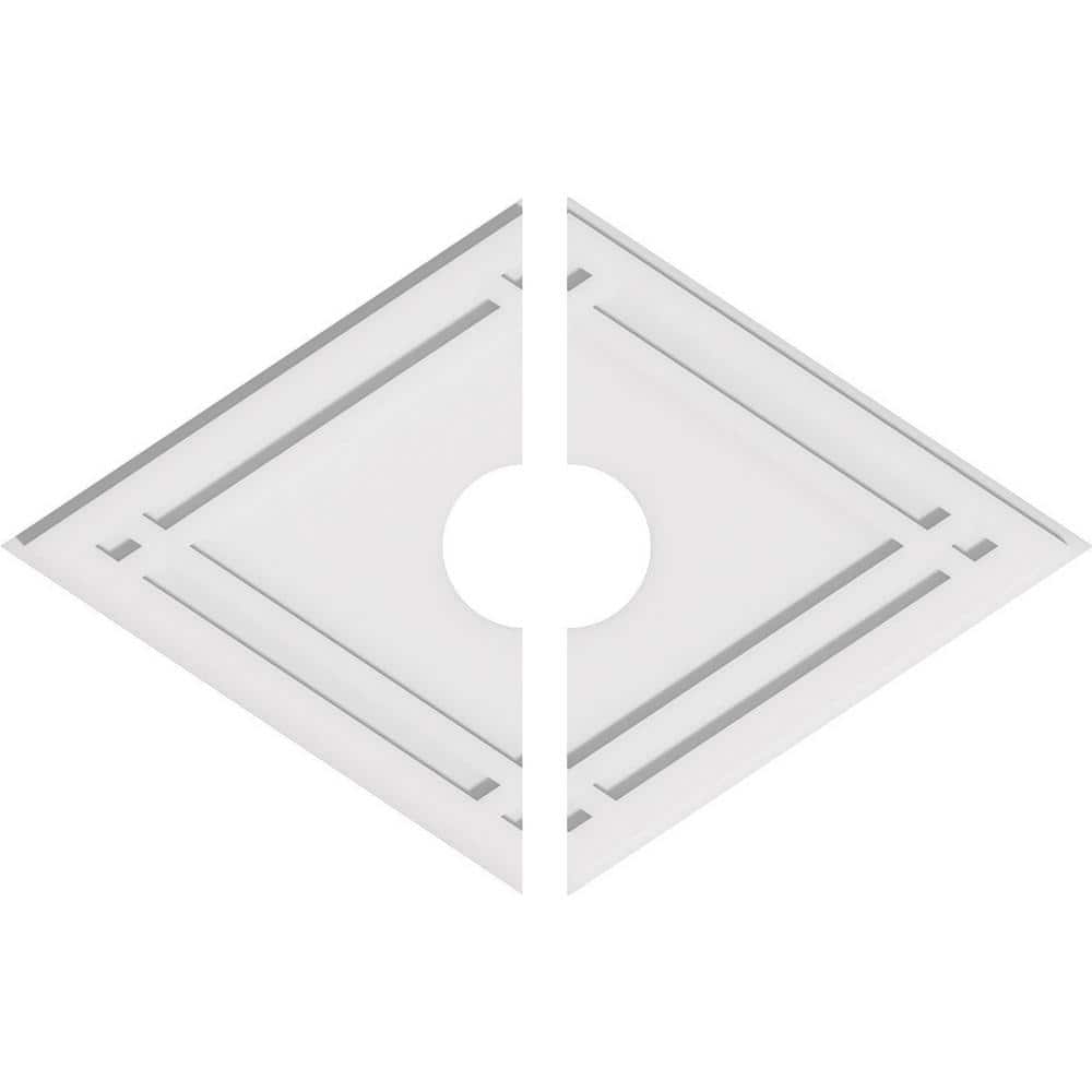 32 in. W x 21-3/8 in. H x 5 in. ID x 1 in. P Diamond Architectural Grade PVC Contemporary Ceiling Medallion (2-Piece) price history on PriceWatchPro