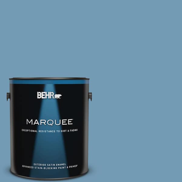 BEHR MARQUEE 1 gal. #560D-5 Ocean View Satin Enamel Exterior Paint & Primer