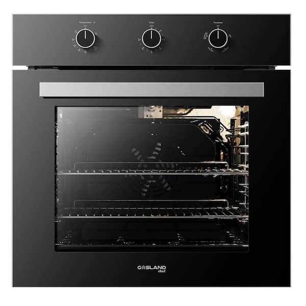 GASLAND 24 in. Built-In Single Natural Gas Wall Oven with Convection in Black