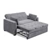 Serta Augustus 73 in. Gray Polyester Queen Size 2-Seat Sofa Bed with Square Arms SA-AGS-QS3U5-CY