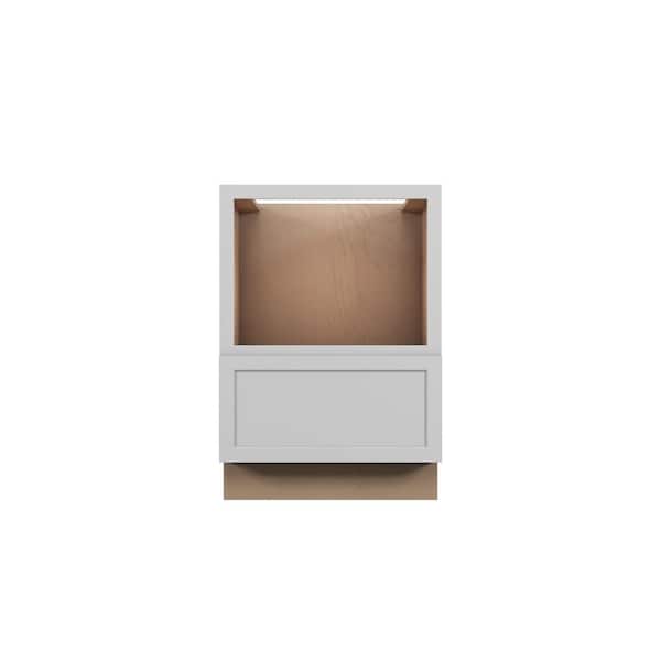Unbranded Westport Shaker 30 in. W x 34.5 in. H x 24 in. D in Painted White Plywood Assembled Microwave Base Cabinet