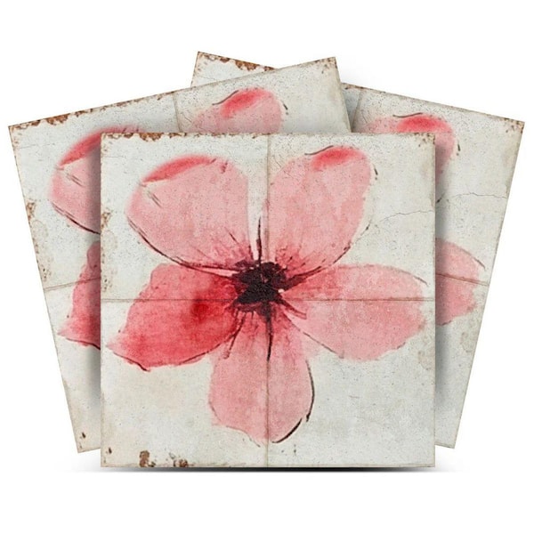 Pink R146 6 in. x 6 in. Vinyl Peel and Stick Tile (24 Tiles, 6 sq. ft. /Pack)
