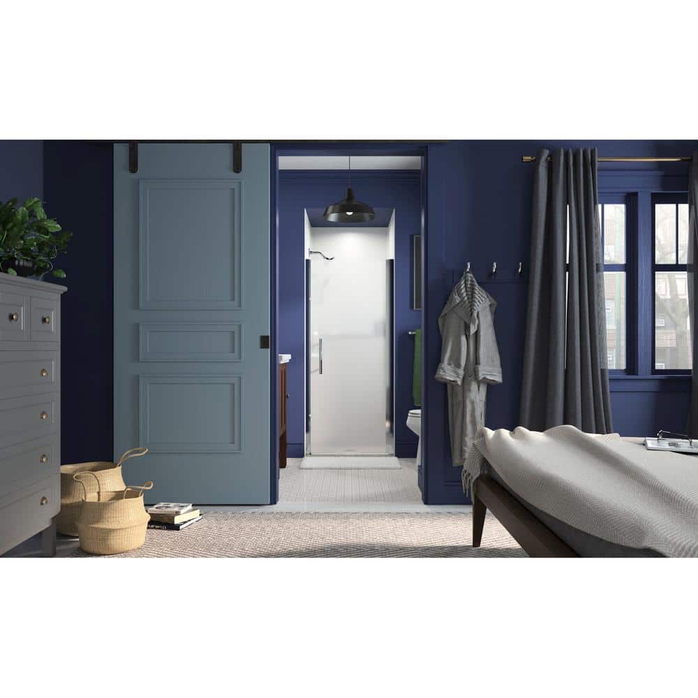 Finesse Peak 33" x 67" Chrome Frameless Pivot Shower Door