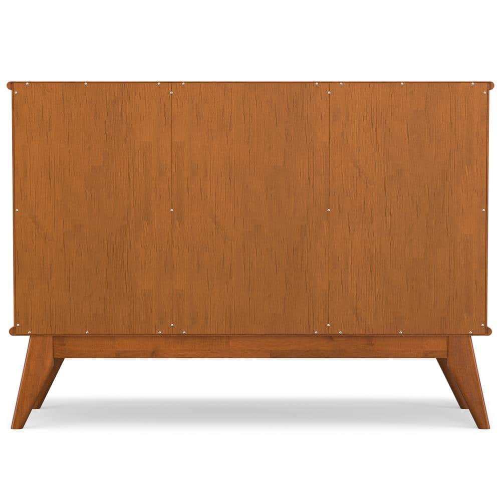Teak Brown Solid Hardwood Mid Century Modern Sideboard Buffet