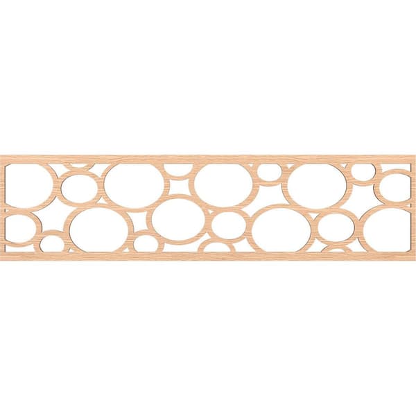 Ekena Millwork Hemingway Fretwork 0.375 in. D x 47 in. W x 12 in. L Red Oak Wood Panel Moulding
