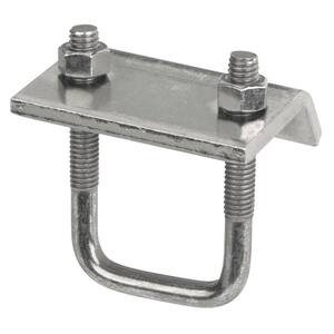 Channel to Beam Strut Clamp with U-Bolt - Silver Galvanized