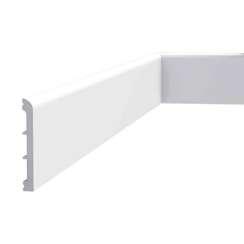 White High Impact Polystyrene Baseboard Moulding Set