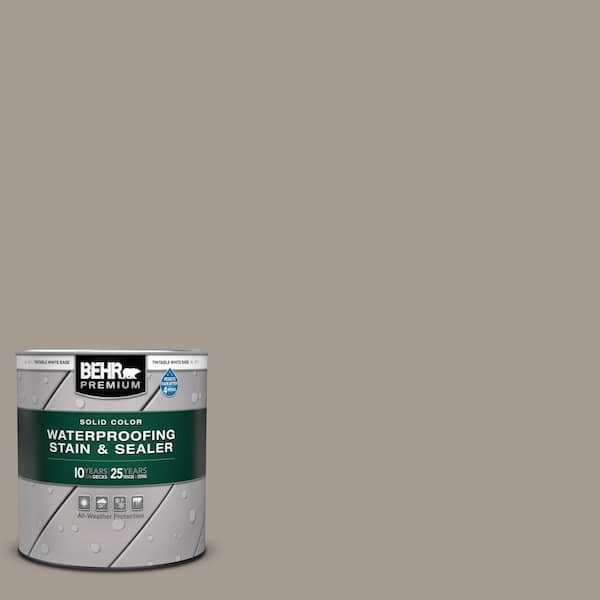 BEHR PREMIUM 1 qt. #N200-4 Rustic Taupe Solid Color Waterproofing Exterior Wood Stain and Sealer