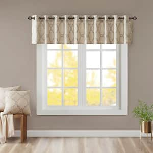 Westmont 18 in. L x 50 in. W in Beige/Grey Polyester Light Filtering Valance